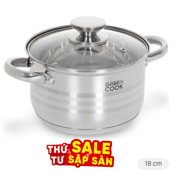 Nồi inox 5 đáy Green Cook GCS243-18IH