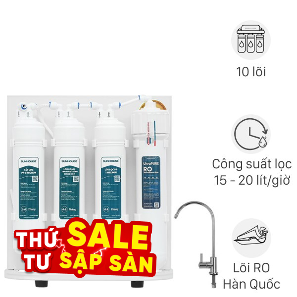 Máy lọc nước RO Hydrogen Sunhouse SHA8201KV