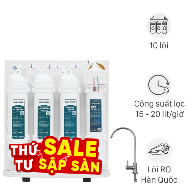 Máy lọc nước RO Hydrogen Sunhouse SHA8201KV