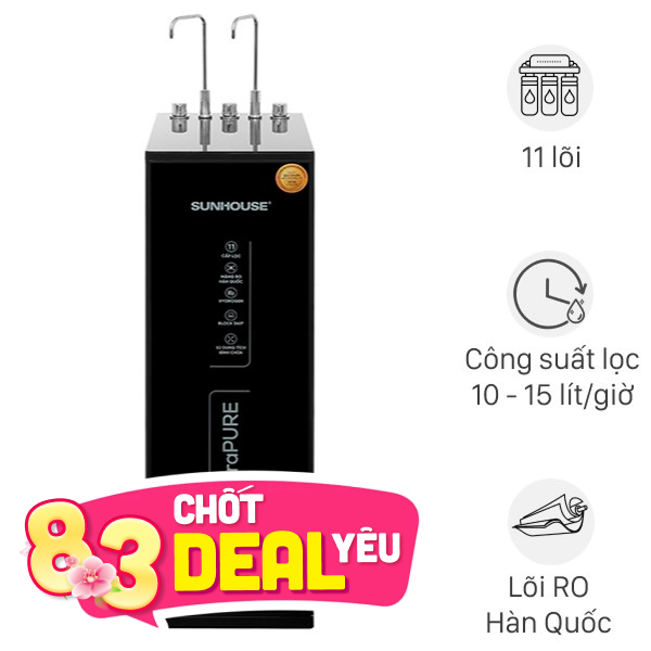 Máy lọc nước RO nóng nguội lạnh Hydrogen Sunhouse SHA76623KL
