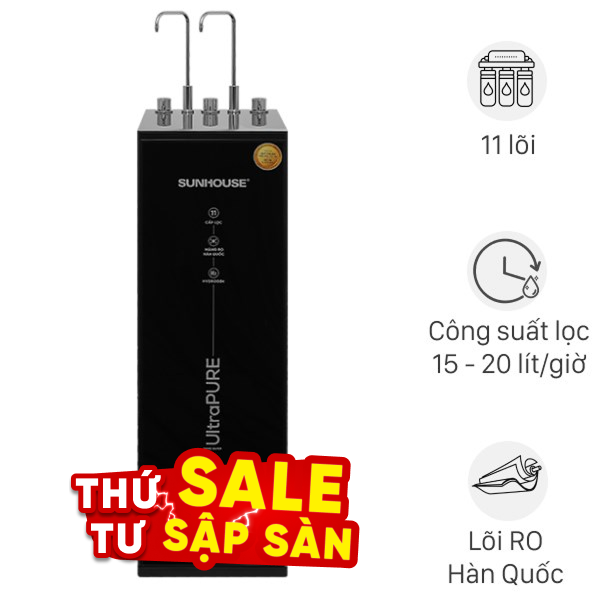 Máy lọc nước RO nóng nguội lạnh Hydrogen Sunhouse SHA76222KL