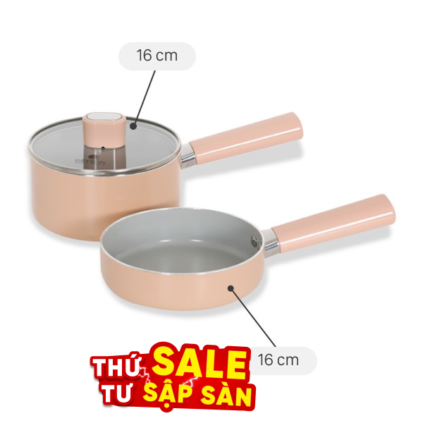 Bộ chảo quánh nhôm chống dính Elmich Baby EL-1169AP