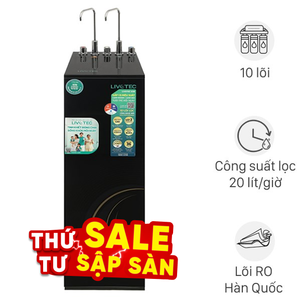 Máy lọc nước RO nóng nguội lạnh Hydrogen Livotec 638