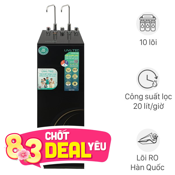 Máy lọc nước RO nóng nguội lạnh Hydrogen Livotec 638