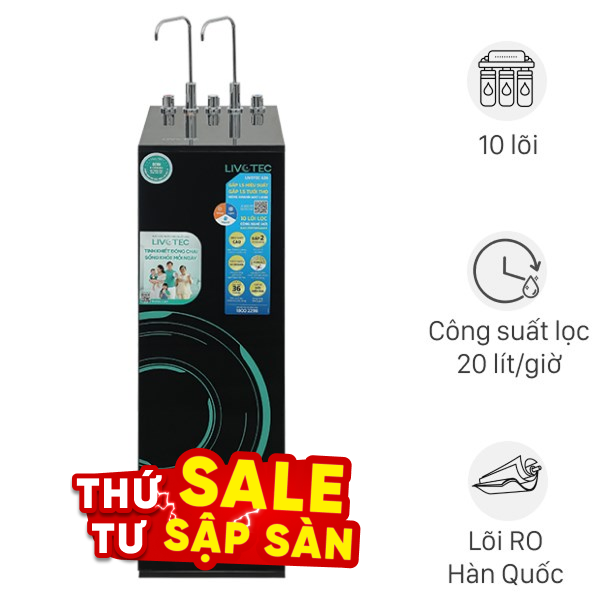 Máy lọc nước RO nóng nguội lạnh Hydrogen Livotec 636