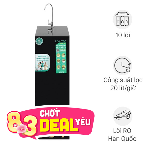 Máy lọc nước RO Hydrogen Livotec 608