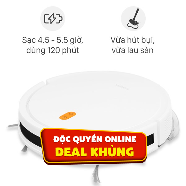 Robot hút bụi lau nhà Xiaomi Vacuum E5 - Trắng