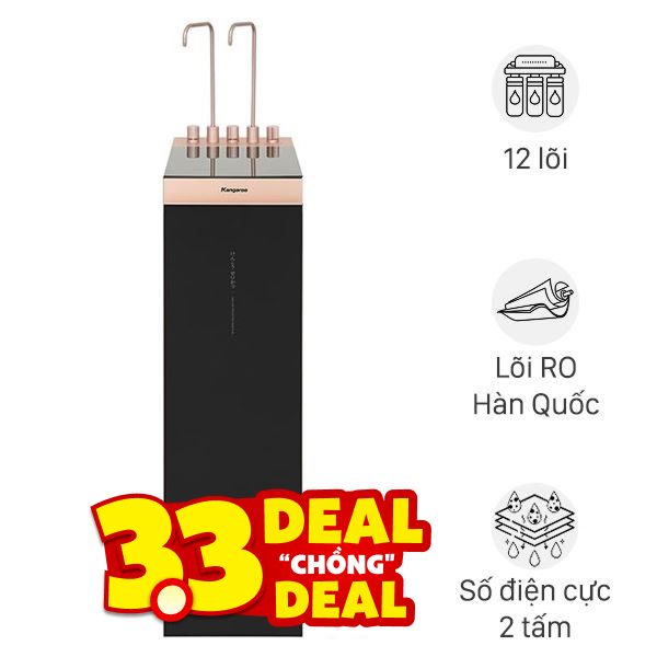 Máy lọc nước RO nóng nguội lạnh Hydrogen ion kiềm Kangaroo KGHC12A3