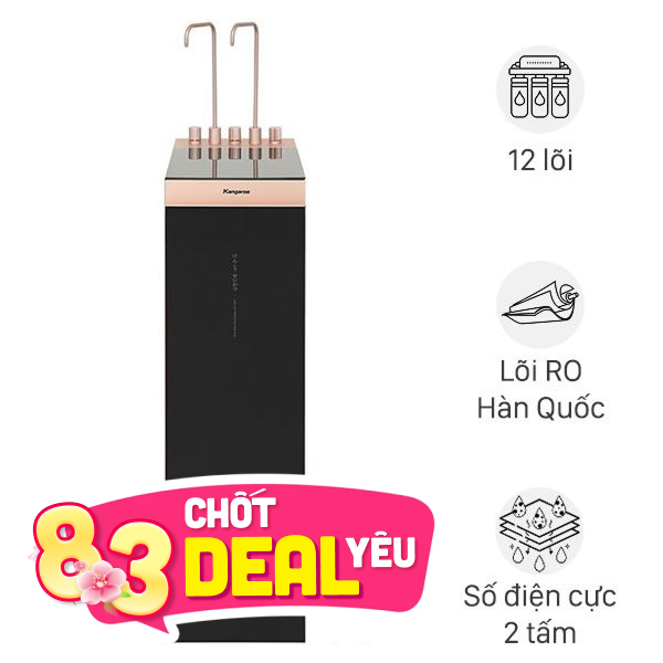 Máy lọc nước RO nóng nguội lạnh Hydrogen ion kiềm Kangaroo Sumire KGHC12A3 12 lõi