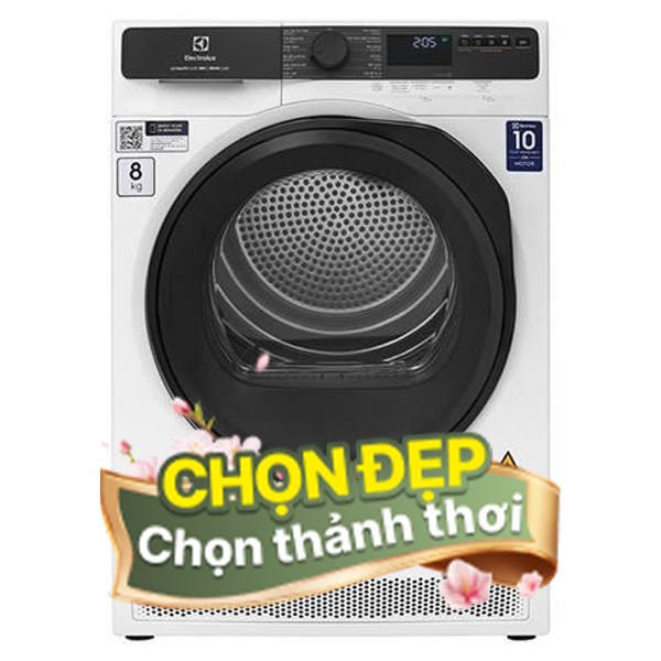 Máy sấy bơm nhiệt Electrolux 8 Kg EDH803J5WC