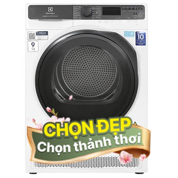 Máy sấy bơm nhiệt Electrolux 9 Kg EDH903R7WC