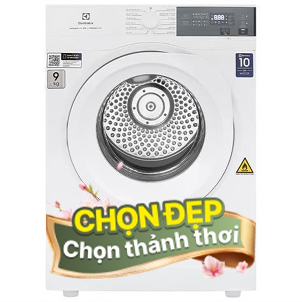 Máy sấy thông hơi Electrolux 9 Kg EDV904H3WC