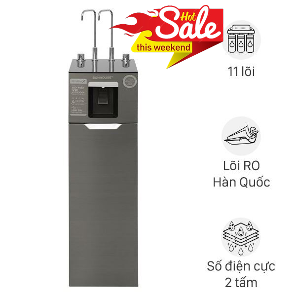 Máy lọc nước RO nóng nguội lạnh Hydrogen Sunhouse SHA76658SH