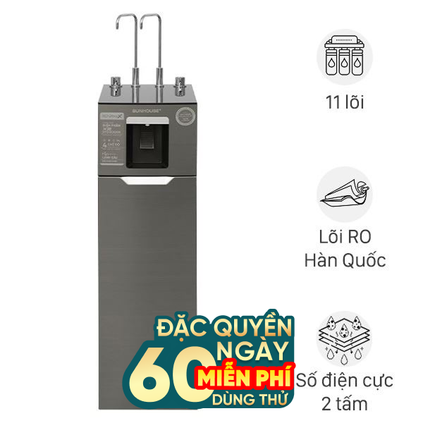 Máy lọc nước RO nóng nguội lạnh Hydrogen Sunhouse SHA76658SH