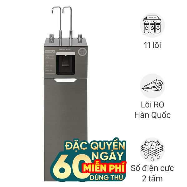 Máy lọc nước RO nóng nguội lạnh Hydrogen Sunhouse SHA76668SH