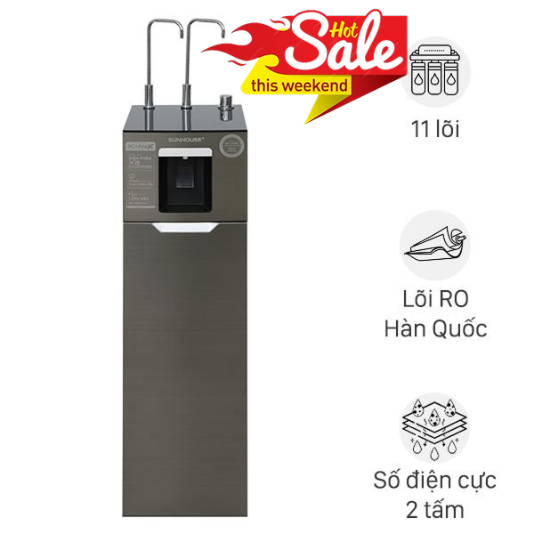 Máy lọc nước RO nóng nguội lạnh Hydrogen Sunhouse SHA76688SH