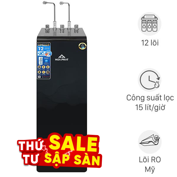 Máy lọc nước RO nóng nguội lạnh Hydrogen Hòa Phát HPN669