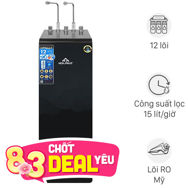 Máy lọc nước RO nóng nguội lạnh Hydrogen Hòa Phát HPN669