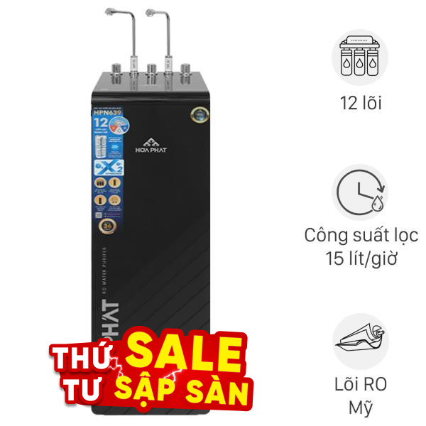 Máy lọc nước RO nóng nguội lạnh Hydrogen Hòa Phát HPN639
