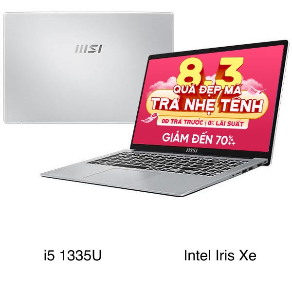 Laptop MSI Modern 15 F13MG - 082VN (i5 1335U, 16GB, 512GB, Full HD, Win11)