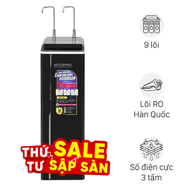 Máy lọc nước RO nóng nguội lạnh Hydrogen ion kiềm Mutosi MP-P89K