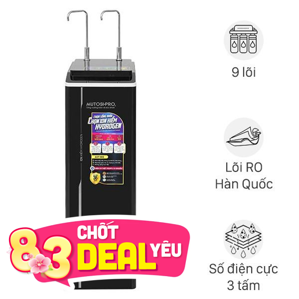 Máy lọc nước RO nóng nguội lạnh Hydrogen ion kiềm Mutosi MP-P89K
