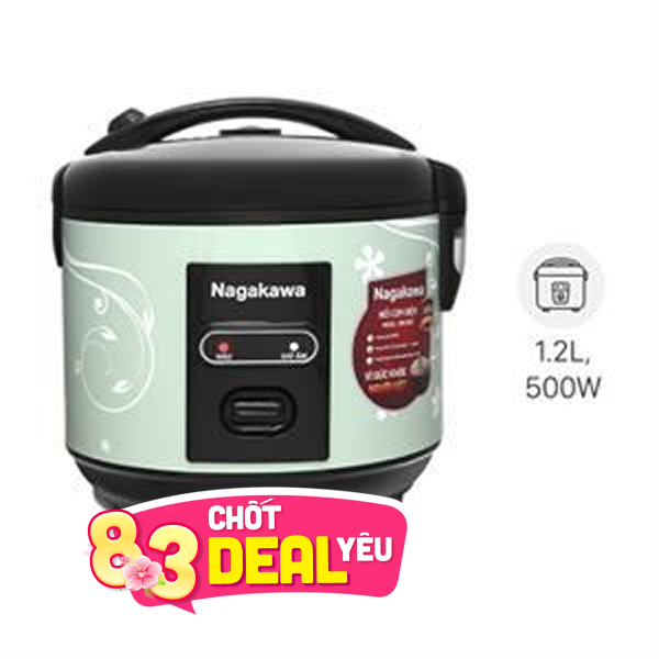 Nồi cơm nắp gài Nagakawa 1.2 lít NRC3812