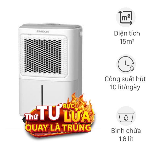 Máy hút ẩm Sunhouse SHD-DHB1001 220W