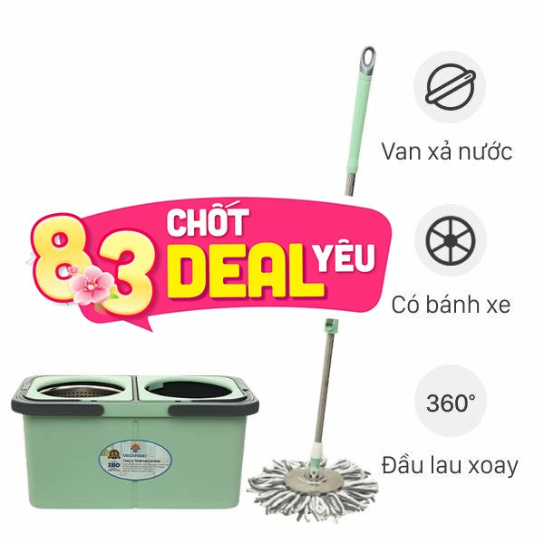 Bộ lau nhà tách nước bẩn Delites A10