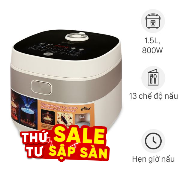 Nồi cơm điện tử Bear 1.5 lít RC-4H40A