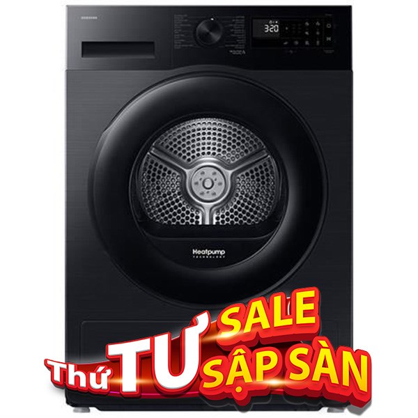 Máy sấy bơm nhiệt Samsung 9 Kg DV90CGC2A0ABSV