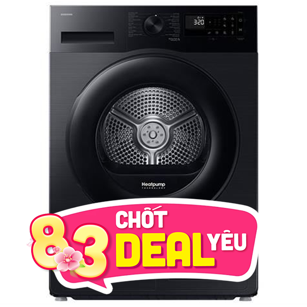 Máy sấy bơm nhiệt Samsung 9 Kg DV90CGC2A0ABSV