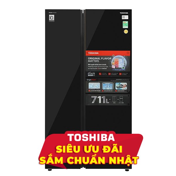 Tủ lạnh Toshiba Inverter 711 lít Side By Side GR-RS905WIA-PGV(22)-XK