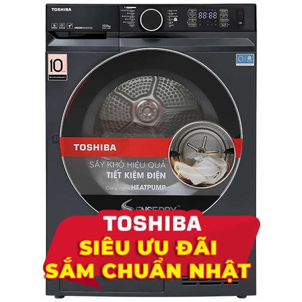 Máy sấy bơm nhiệt Toshiba 10 kg TD-BP110GHV(MG)