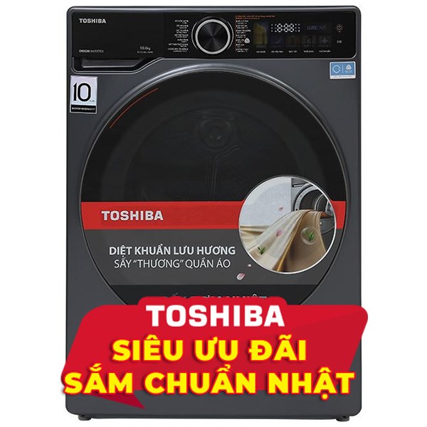 Máy sấy bơm nhiệt Toshiba 10 Kg TD-T25BS110HWV(MG)