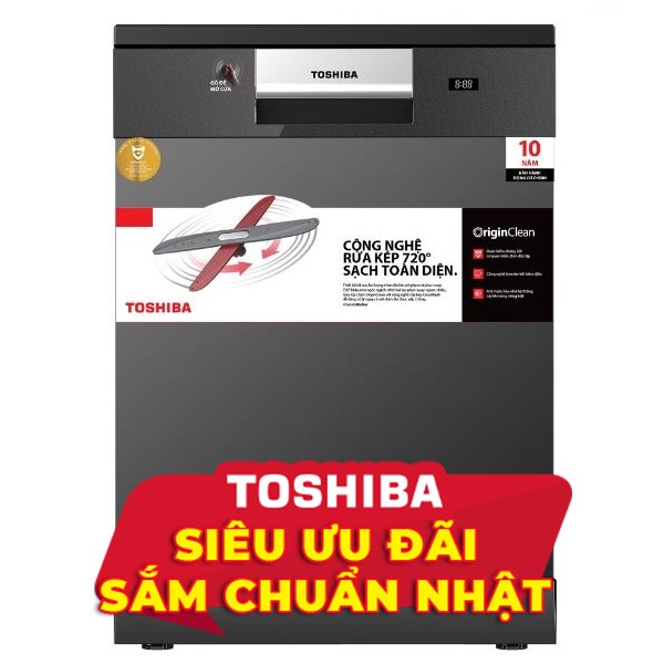 Máy rửa chén độc lập Toshiba DW-15F7(G)-VN