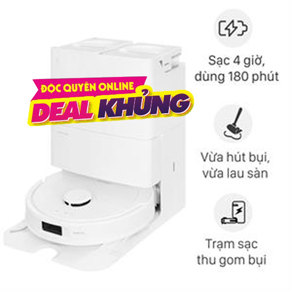 Robot hút bụi lau nhà Roborock QR 798 - Trắng