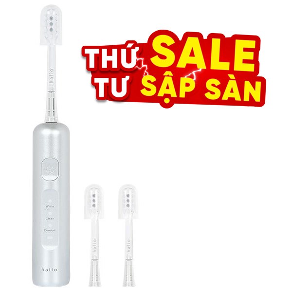 Bàn chải điện Halio Wave Sonic Silver Frost