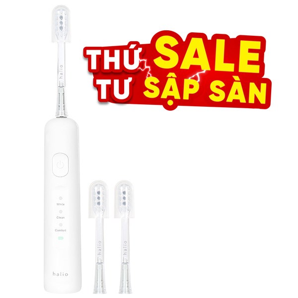 Bàn chải điện Halio Wave Sonic Cloud White