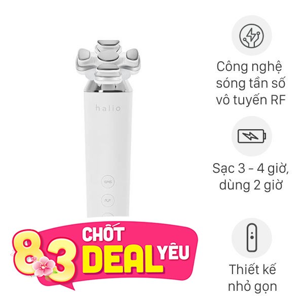 Máy massage mặt nâng cơ và trẻ hóa da kết hợp ánh sáng sinh học Halio