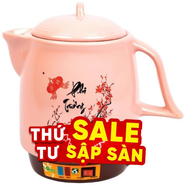 Siêu sắc thuốc điện Seika 3.3 lít SKS 373 Hồng
