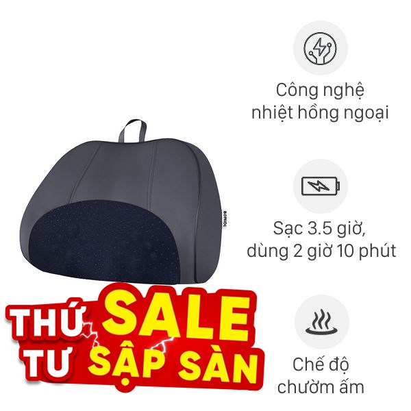 Gối massage hồng ngoại Bomidi MP1 Pro - Xám xanh