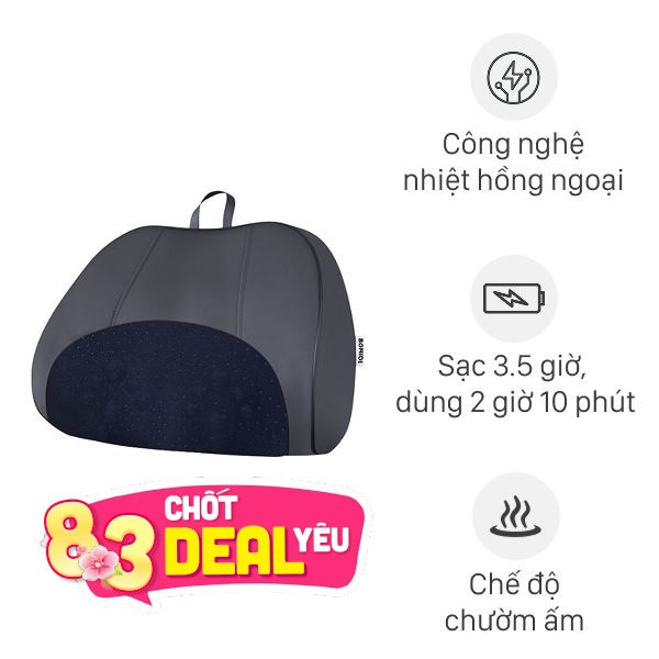 Gối massage hồng ngoại Bomidi MP1 Pro - Xám xanh