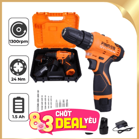 Máy khoan pin Finder FD10041223 12V