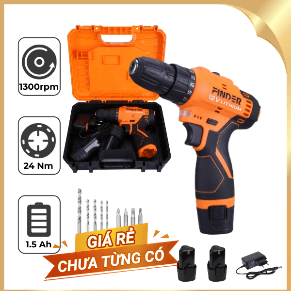 Máy khoan pin Finder FD10041223 12V
