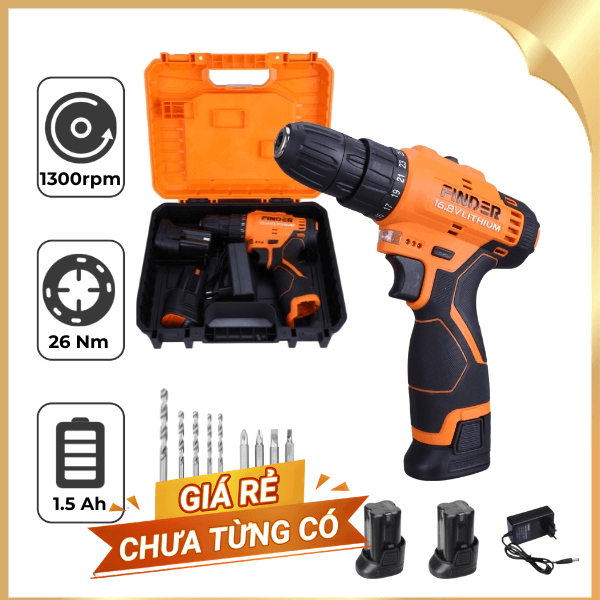 Máy khoan pin Finder FD10041621 16.8V