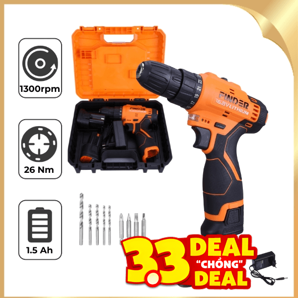 Máy khoan pin Finder FD10041621 16.8V