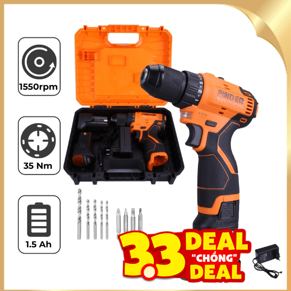 Máy khoan pin Finder FD10181621 16.8V