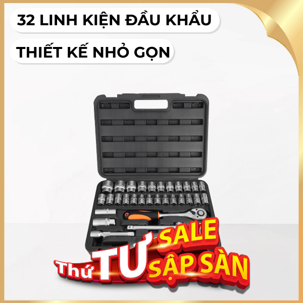 Bộ dụng cụ đầu khẩu 1/2 32 món Finder 192537