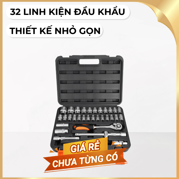 Bộ dụng cụ đầu khẩu 1/2 32 món Finder 192537